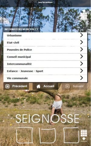 l'application du totem digital d'information municipale à Seignosse