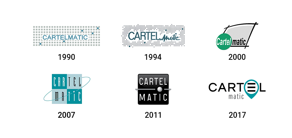 évolution du logo cartelmatic